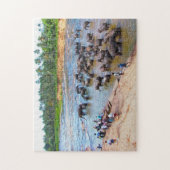 Elefanten von Sri Lanka. Puzzle (Vertikal)