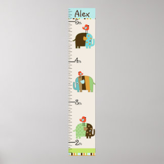 Elefanten Wachstumsdiagramm Behalten auf 8x44! Poster