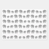 Elefanten wackeln Papierblätter Geschenkpapier Set (Vorderseite 2)