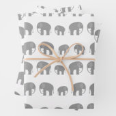 Elefanten wackeln Papierblätter Geschenkpapier Set (Beispiel)
