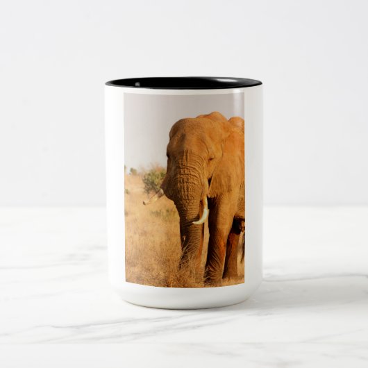 Elefanten Zweifarbige Tasse (Mittel)