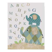Elefantenalphabet aus niedlichem Kinderzimmer