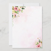 Elefantenantrieb mit Babydusche Einladung Rosa (Rückseite)