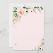 Elefantenantrieb mit Babydusche Einladung Rosa Ros (Rückseite)