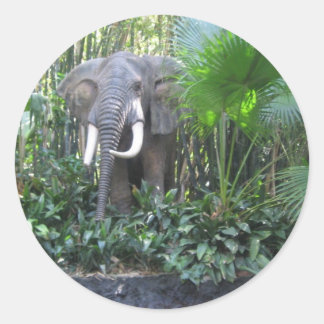 Elefantenaufkleber Runder Aufkleber