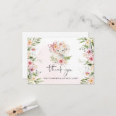 Elefantenbaby Dusche danke Karte (Vorderseite/Rückseite Beispiel)