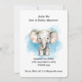 Elefantenbaby-Dusche Einladung (Vorderseite)