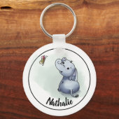 Elefantenbaby Schlüsselanhänger mit Namen (Vorderseite)