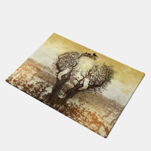 Elefantenbaum Abstrakt Fußmatte (Schrägansicht)