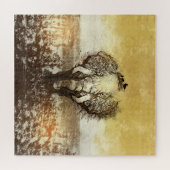 Elefantenbaum Abstrakt Puzzle (Horizontal)