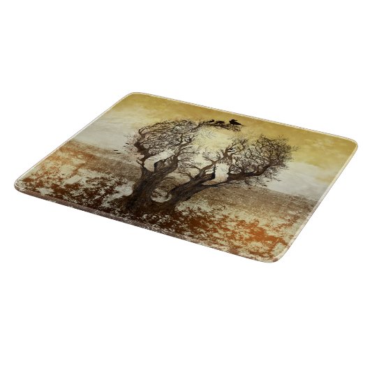 Elefantenbaum Abstrakt Schneidebrett (Ecke)