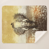 Elefantenbaum Abstrakt Sherpadecke (Vorderseite (Horizontal))