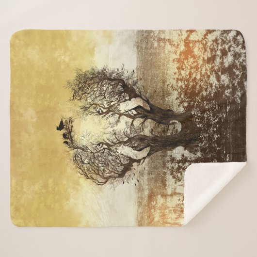 Elefantenbaum Abstrakt Sherpadecke (Vorderseite (Horizontal))