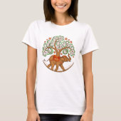 Elefantenbaum im T - Shirt Mandala (Vorderseite)
