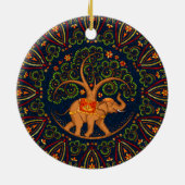 Elefantenbaum in Mandala Keramik Ornament (Hinten)