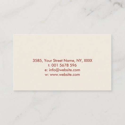 Elefantenbaum visitenkarte (Rückseite)