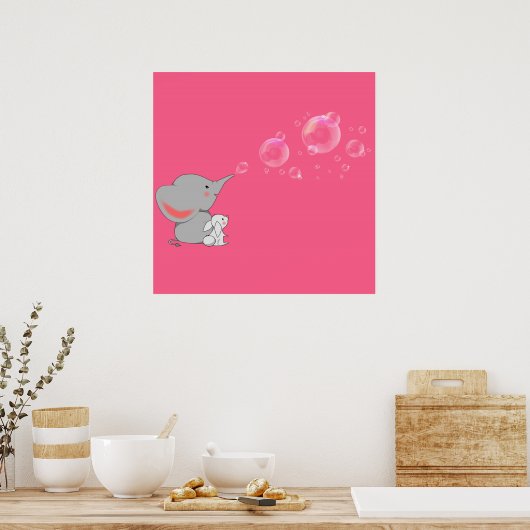 Elefantenblasen Poster (Küche)