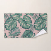 Elefantenblattdruck rosa handtuch (Handtuch)