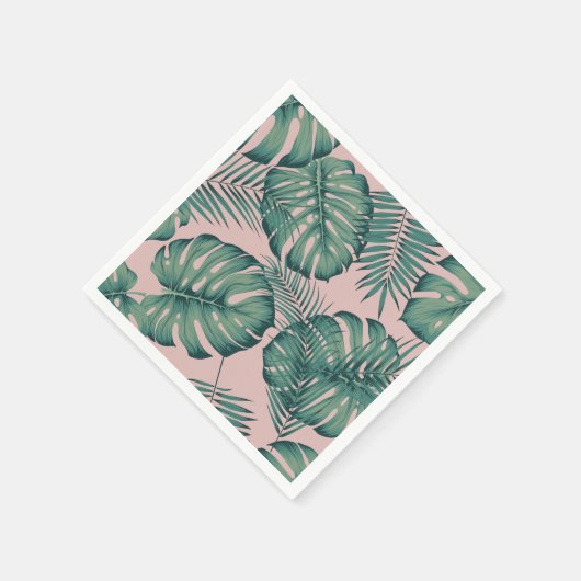 Elefantenblattdruck rosa serviette (Ecke)