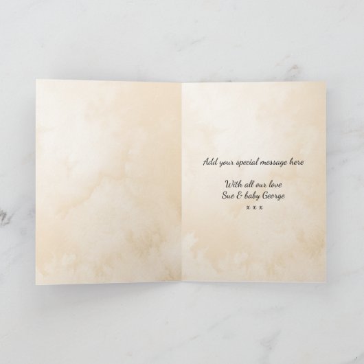 Elefantenblütendusche Danke Karte (Innenseite)