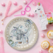 Elefantenblütendusche Pappteller (Party)