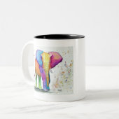 Elefantenbonbons Zweifarbige Tasse (Vorderseite Links)