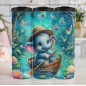 Elefantenboot im Lotus-Teich Thermosbecher