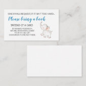 Elefantenbücher für Babyanfragen Begleitkarte (Vorne/Hinten)