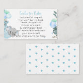 Elefantenbücher für Babykarten Visitenkarte (Vorne/Hinten)