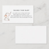 Elefantenbücher für Babysteckkarte Begleitkarte (Vorne/Hinten)