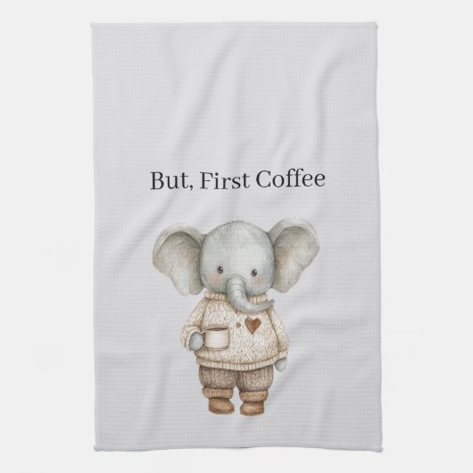 Elefantencoffee-Tasse Geschirrtuch (Vertikal)