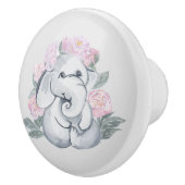 Elefantendekor für niedliche Babys Keramikknauf (Rechts)