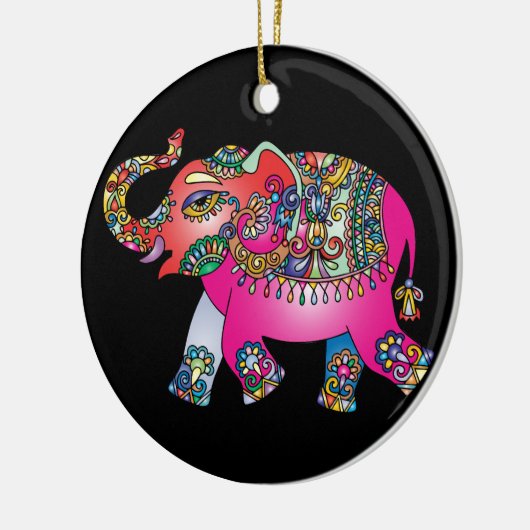 Elefantendekoration Keramik Ornament (Links)