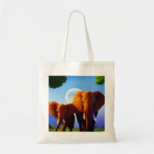 Elefantendesign auf der Tasche. Tragetasche