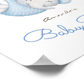 Elefantendesign Babydusche Begrüßungszeichen Poster (Ecke)