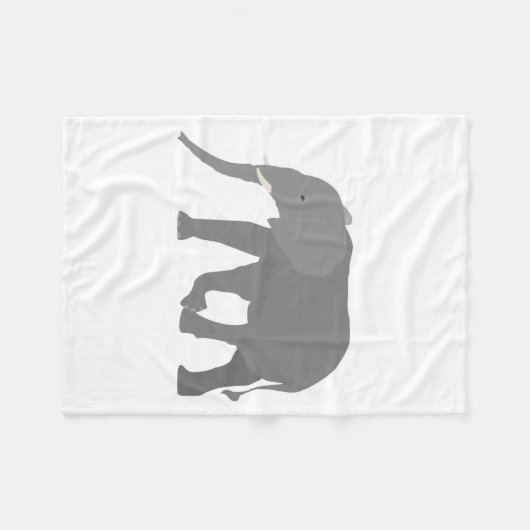Elefantendesign Fleecedecke (Vorderseite (Horizontal))