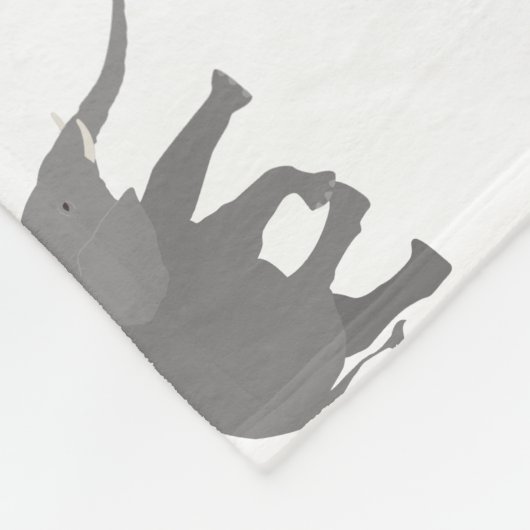 Elefantendesign Fleecedecke (Ecke)