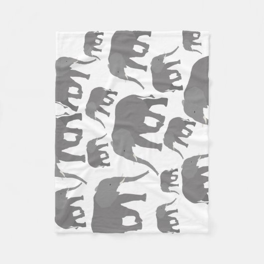 Elefantendesign Fleecedecke (Vorderseite)