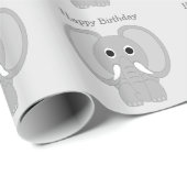 Elefantendesign Geburtstagsgeschenk Geschenkpapier (Rolleneckpunkt)