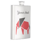 Elefantendesign in Schwarz und Rot Flachmann (Rechts)