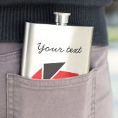 Elefantendesign in Schwarz und Rot Flachmann (Beispiel)