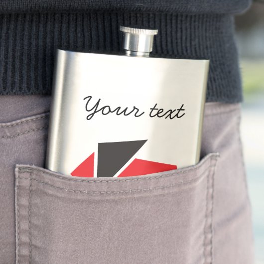 Elefantendesign in Schwarz und Rot Flachmann (Beispiel)