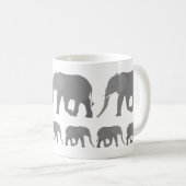 Elefantendesign Kaffeetasse (VorderseiteRechts)