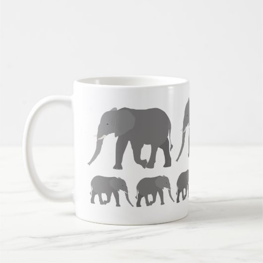 Elefantendesign Kaffeetasse (Links)