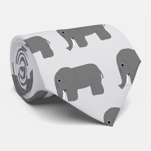 Elefantendesign Krawatte (Gerollt)