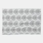Elefantendesign mit beliebigem Hintergrundfarbe Geschirrtuch (Horizontal)