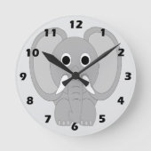Elefantendesign Runde Wanduhr (Vorderseite)