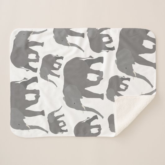 Elefantendesign Sherpadecke (Vorderseite (Horizontal))