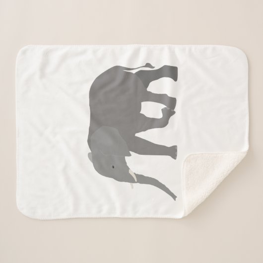 Elefantendesign Sherpadecke (Vorderseite (Horizontal))