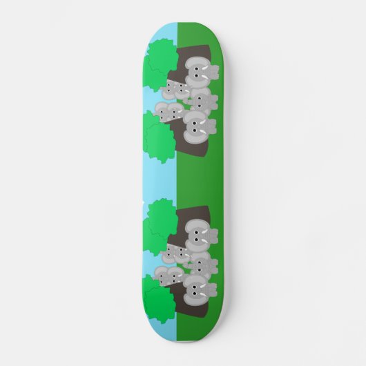 Elefantendesign Skateboard (Vorderseite)